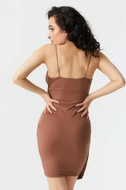 Stitches Ladies Surplice Cami Asymmetrical Mini Dress Night Time