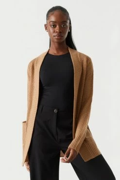 Stitches Ladies Open Front Waffle Knit Cardigan