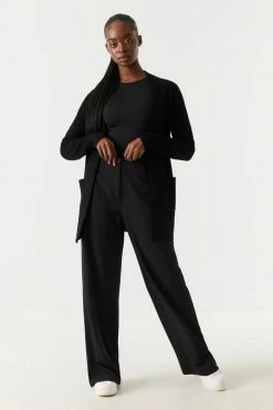 Stitches Ladies Open Front Waffle Knit Cardigan