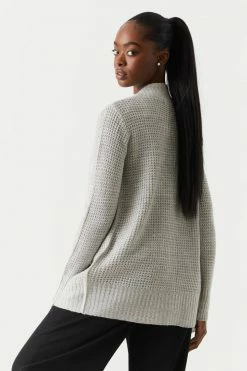 Stitches Ladies Open Front Waffle Knit Cardigan