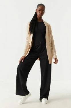 Stitches Ladies Open Front Waffle Knit Cardigan