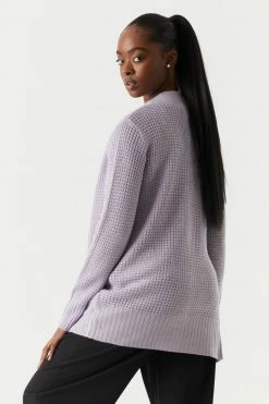 Stitches Ladies Open Front Waffle Knit Cardigan