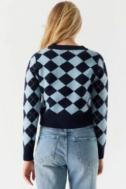 Stitches Ladies Sweaters Printed Mossy Knit Button-Up Cropped Cardigan