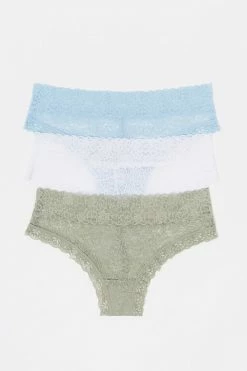 Stitches Ladies Undies Assorted Cheeky Lace Underwear (3 Pack)