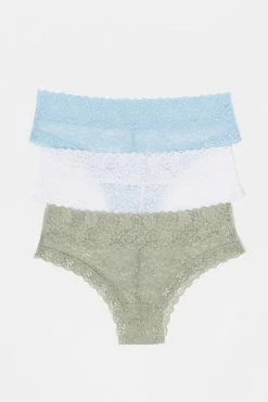 Stitches Ladies Undies Assorted Cheeky Lace Underwear (3 Pack)