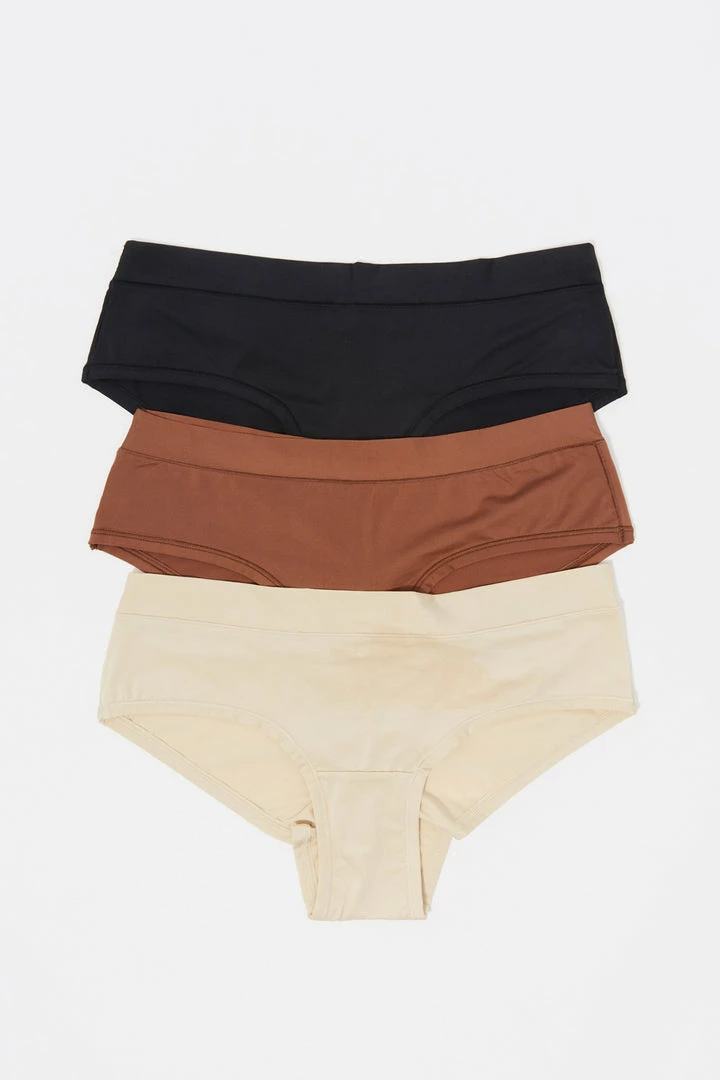 Stitches Ladies Undies Assorted Cheeky Microfiber Underwear (3 Pack) 3 Stitches Ladies Undies Assorted Cheeky Microfiber Underwear (3 Pack)