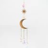 Stitches Ladies Brass Moon And Crystal Suncatcher