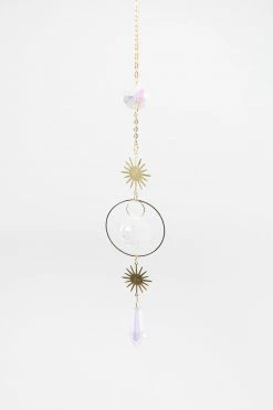 Stitches Ladies Brass Sun And Crystal Suncatcher Home + Lifestyle