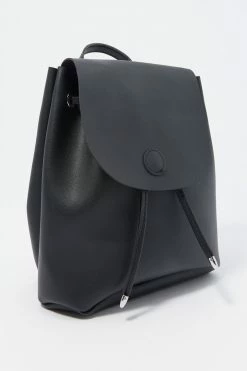 Stitches Ladies Faux-Leather Drawstring Backpack Bags