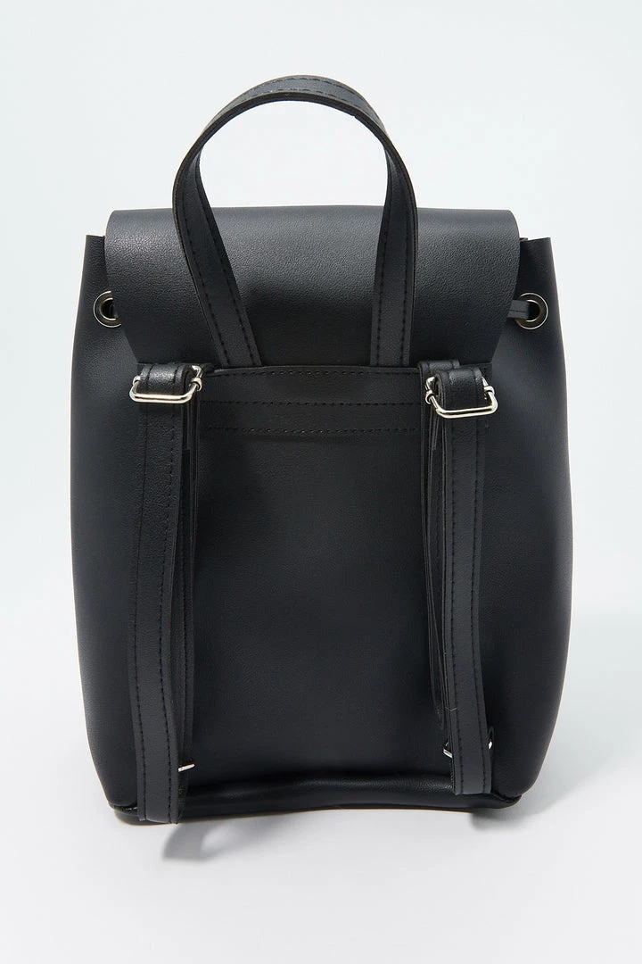 Stitches Ladies Faux-Leather Drawstring Backpack Bags 4 Stitches Ladies Faux-Leather Drawstring Backpack Bags