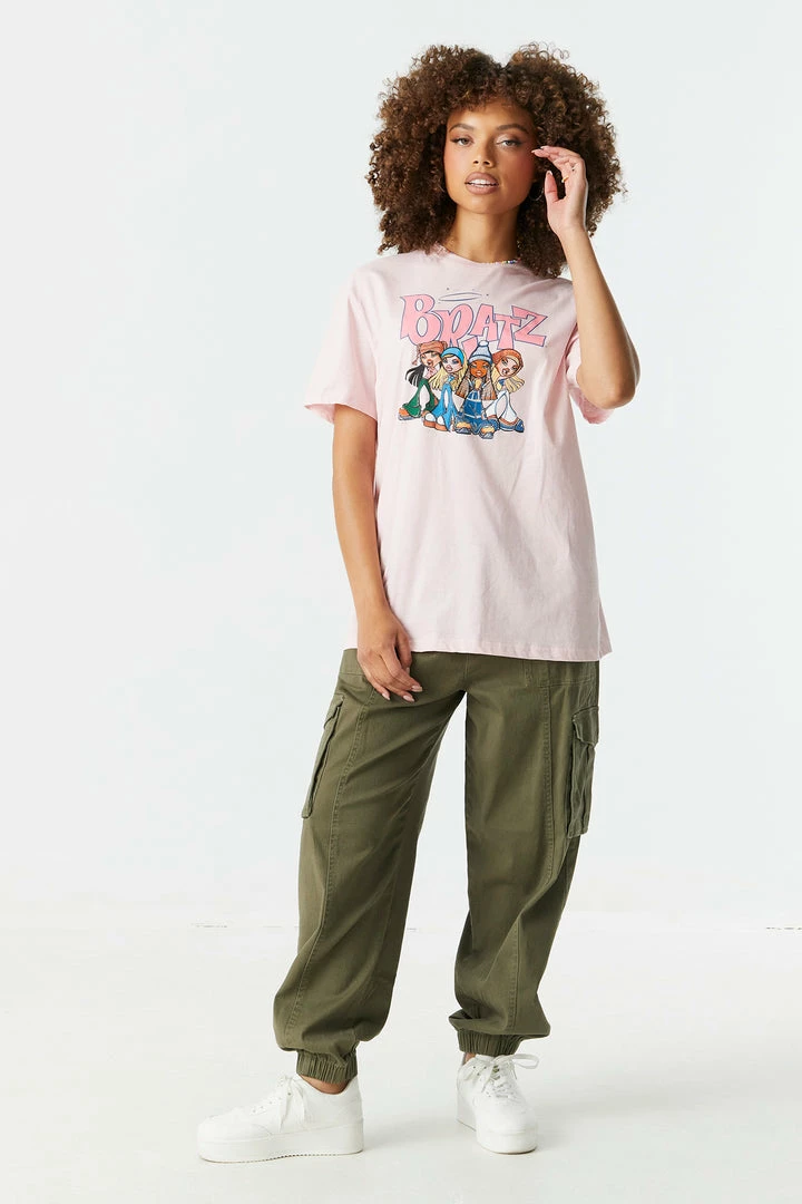 Stitches Ladies Bratz Graphic Boyfriend T-Shirt 3 Stitches Ladies Bratz Graphic Boyfriend T-Shirt