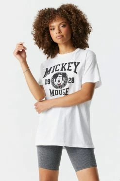 Stitches Ladies Mickey Mouse Varsity Graphic Boyfriend T-Shirt