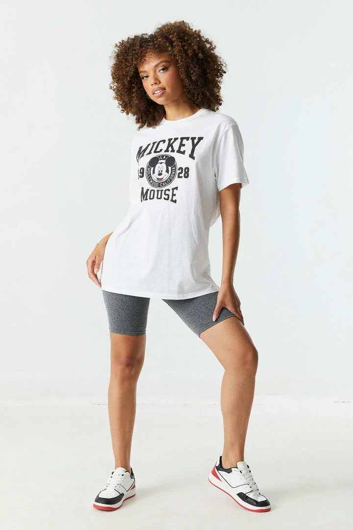 Stitches Ladies Mickey Mouse Varsity Graphic Boyfriend T-Shirt 3 Stitches Ladies Mickey Mouse Varsity Graphic Boyfriend T-Shirt