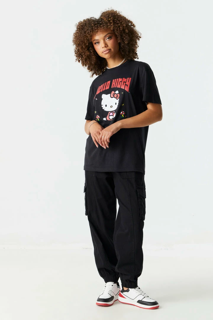 Stitches Ladies Hello Kitty Graphic Boyfriend T-Shirt 3 Stitches Ladies Hello Kitty Graphic Boyfriend T-Shirt