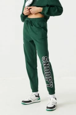 Stitches Ladies Snoopy Graphic Fleece Varsity Jogger