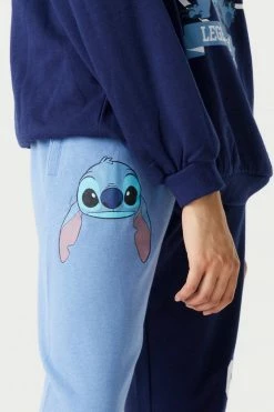 Stitches Ladies Bottoms Stitch Graphic Fleece Varsity Jogger