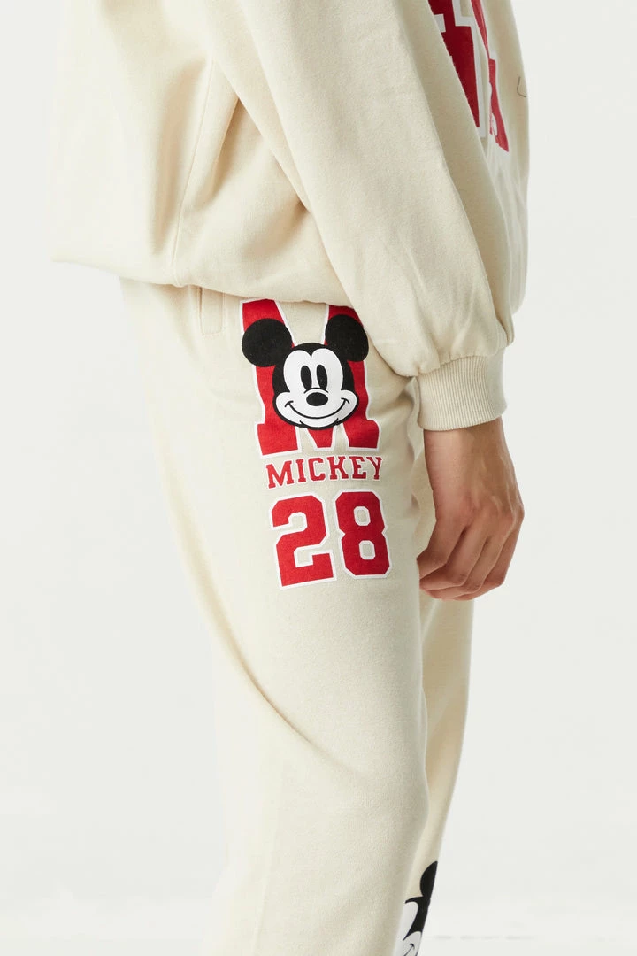 Stitches Ladies Mickey Mouse Graphic Fleece Varsity Jogger 2 Stitches Ladies Mickey Mouse Graphic Fleece Varsity Jogger