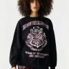 Stitches Ladies Tops Hogwarts Graphic Varsity Fleece Boyfriend Sweatshirt