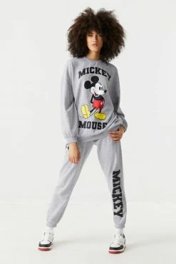 Stitches Ladies Tops Mickey Graphic Varsity Fleece Boyfriend Sweatshirt 5 Stitches Ladies Tops Mickey Graphic Varsity Fleece Boyfriend Sweatshirt