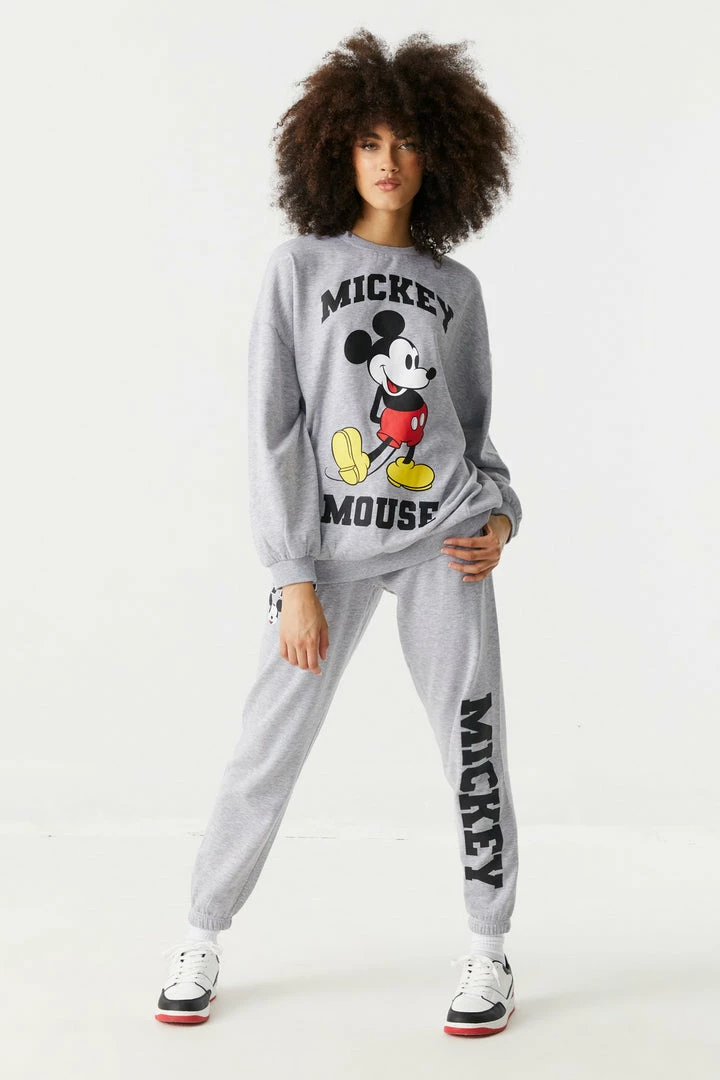 Stitches Ladies Tops Mickey Graphic Varsity Fleece Boyfriend Sweatshirt 3 Stitches Ladies Tops Mickey Graphic Varsity Fleece Boyfriend Sweatshirt