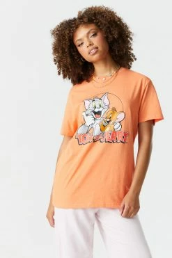 Stitches Ladies Tom And Jerry Graphic T-Shirt Tops