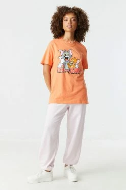 Stitches Ladies Tom And Jerry Graphic T-Shirt Tops