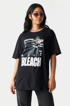 Stitches Ladies Bleach Graphic Boyfriend T-Shirt Tops