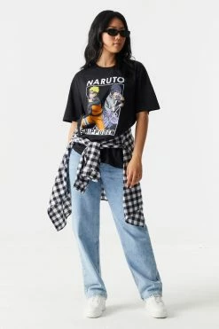 Stitches Ladies Naruto Graphic Boyfriend T-Shirt Tops