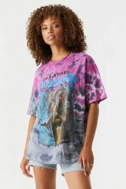 Stitches Ladies Goosebumps Mummy Graphic Tie-Dye T-Shirt Tops