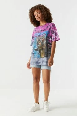 Stitches Ladies Goosebumps Mummy Graphic Tie-Dye T-Shirt Tops