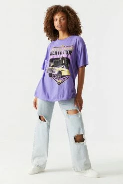 Stitches Ladies Tops Death Row Records Car Graphic T-Shirt