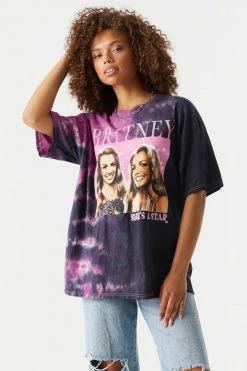 Stitches Ladies Tops Britney Spears Graphic Tie-Dye T-Shirt
