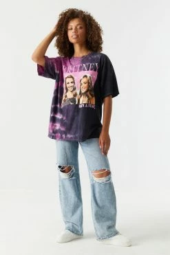 Stitches Ladies Tops Britney Spears Graphic Tie-Dye T-Shirt