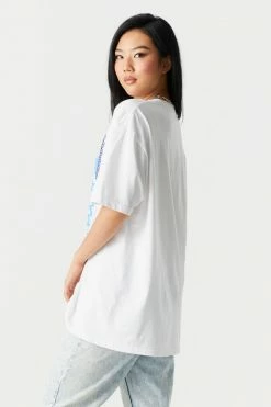 Stitches Ladies Pink Floyd Graphic Boyfriend T-Shirt