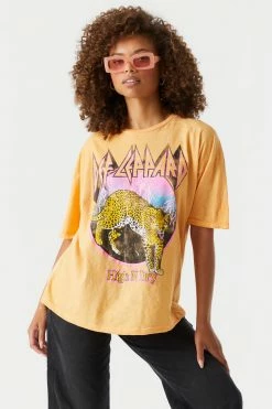 Stitches Ladies Def Leppard Graphic T-Shirt Tops