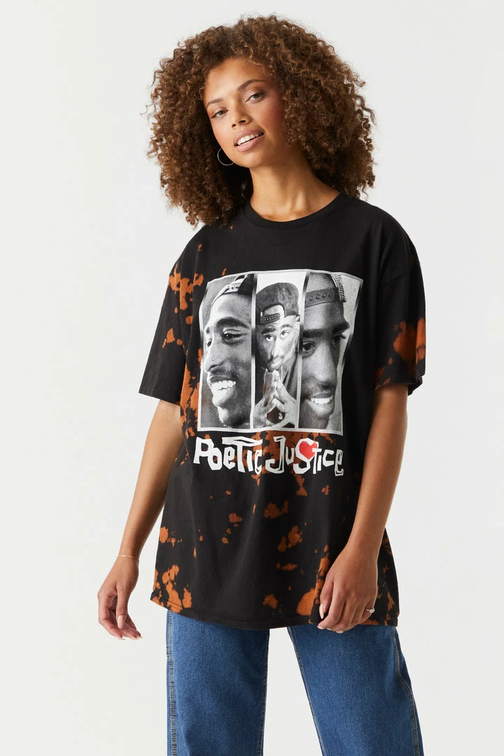 Stitches Ladies Tops Poetic Justice Graphic Tie-Dye T-Shirt 1 Stitches Ladies Tops Poetic Justice Graphic Tie-Dye T-Shirt