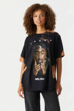 Stitches Ladies Lucky Tupac Graphic Tie-Dye T-Shirt