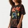 Stitches Ladies ACDC Graphic Tie-Dye T-Shirt Tops