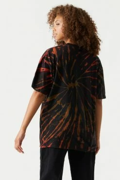 Stitches Ladies ACDC Graphic Tie-Dye T-Shirt Tops