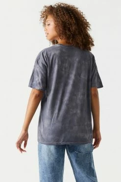 Stitches Ladies Tops Boyz In The Hood Graphic Gray Tie-Dye T-Shirt