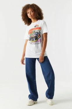 Stitches Ladies Tops Daytona 500 Graphic T-Shirt