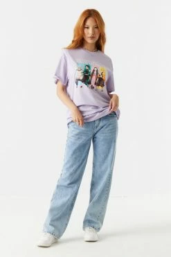 Stitches Ladies Demon Slayer Graphic Oversized T-Shirt Tops