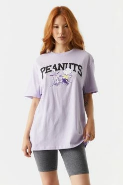 Stitches Ladies Tops Peanuts Graphic Oversized T-Shirt