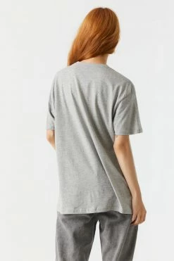 Stitches Ladies Grey Demon Slayer Graphic Oversized T-Shirt