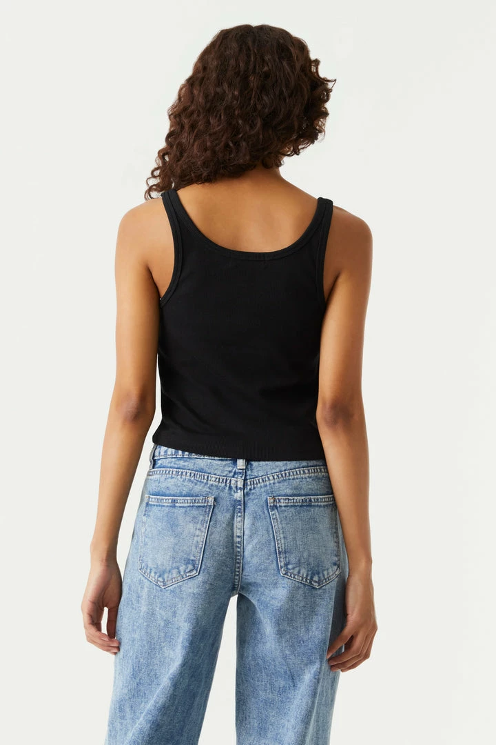 Stitches Ladies Tops Ribbed Henley Skimmer Tank Top 4 Stitches Ladies Tops Ribbed Henley Skimmer Tank Top