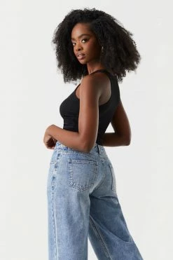 Stitches Ladies Soft Ribbed Scoop Neck Tank Top