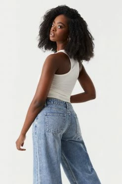 Stitches Ladies Soft Ribbed Scoop Neck Tank Top