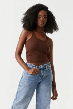 Stitches Ladies Soft Ribbed Scoop Neck Tank Top