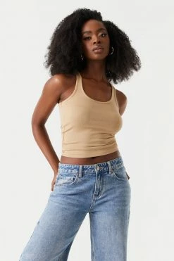 Stitches Ladies Soft Ribbed Scoop Neck Tank Top