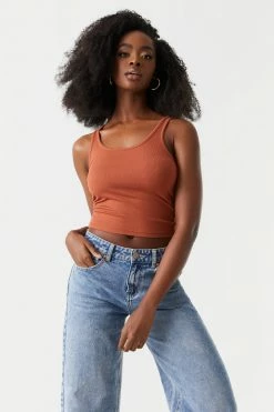 Stitches Ladies Soft Ribbed Scoop Neck Tank Top